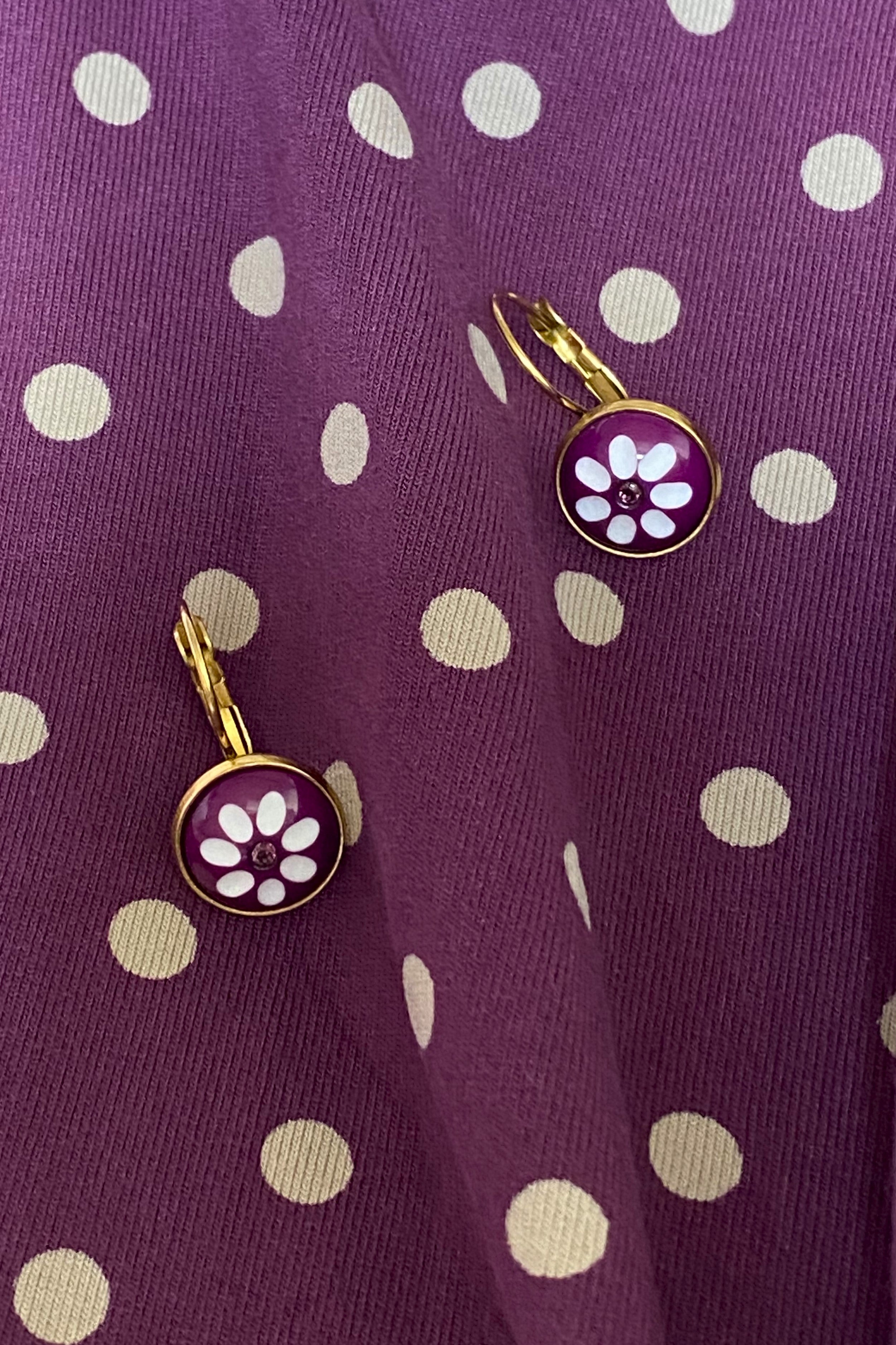 Ohrringe Daisy Dots, Purple