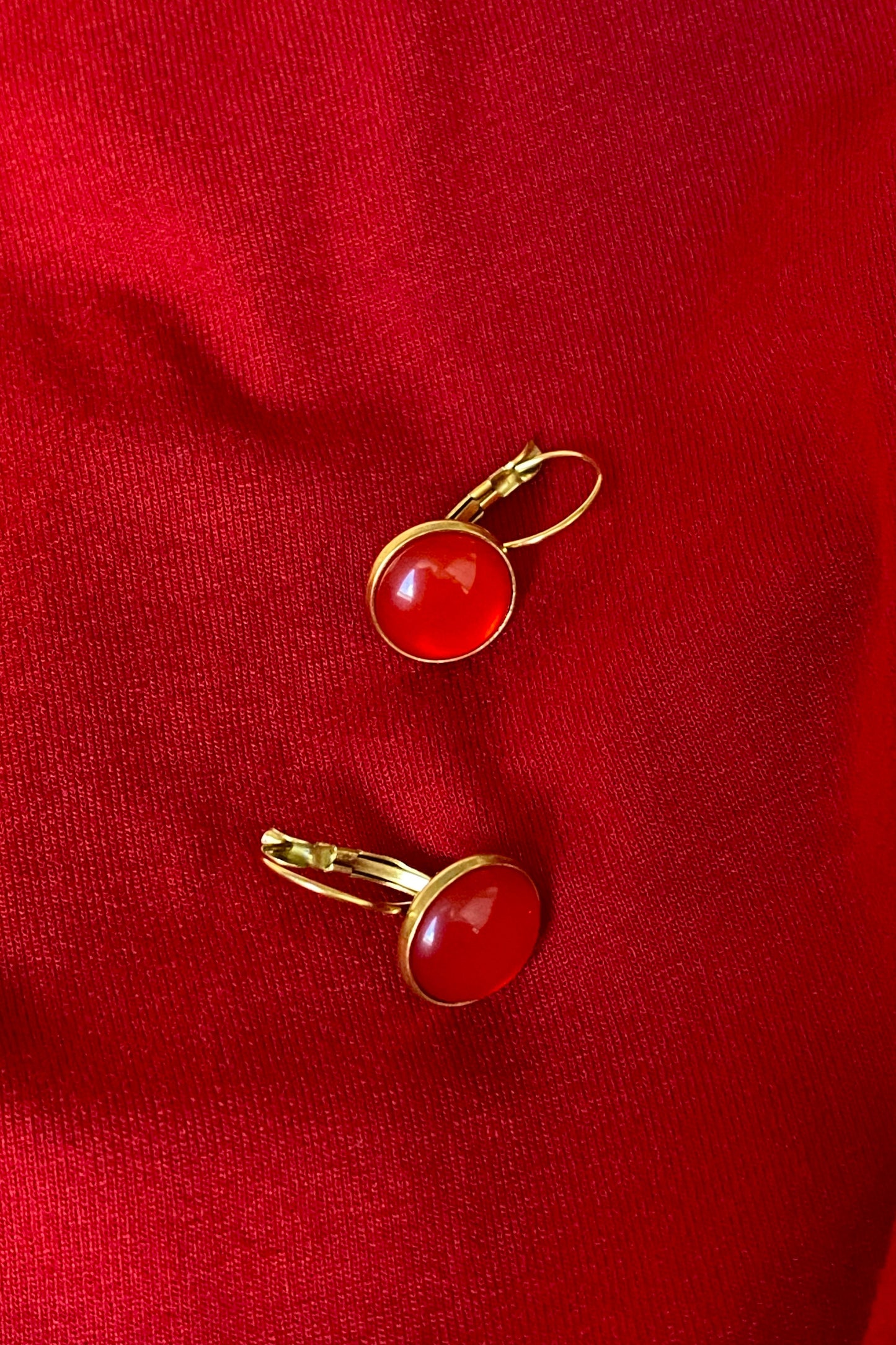 Ohrringe Dots, Risky Red