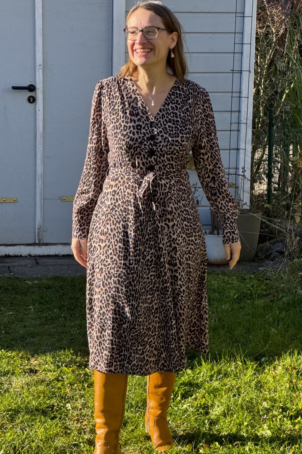 Kleid Magnolia Dress, Classic Leopard Viscose