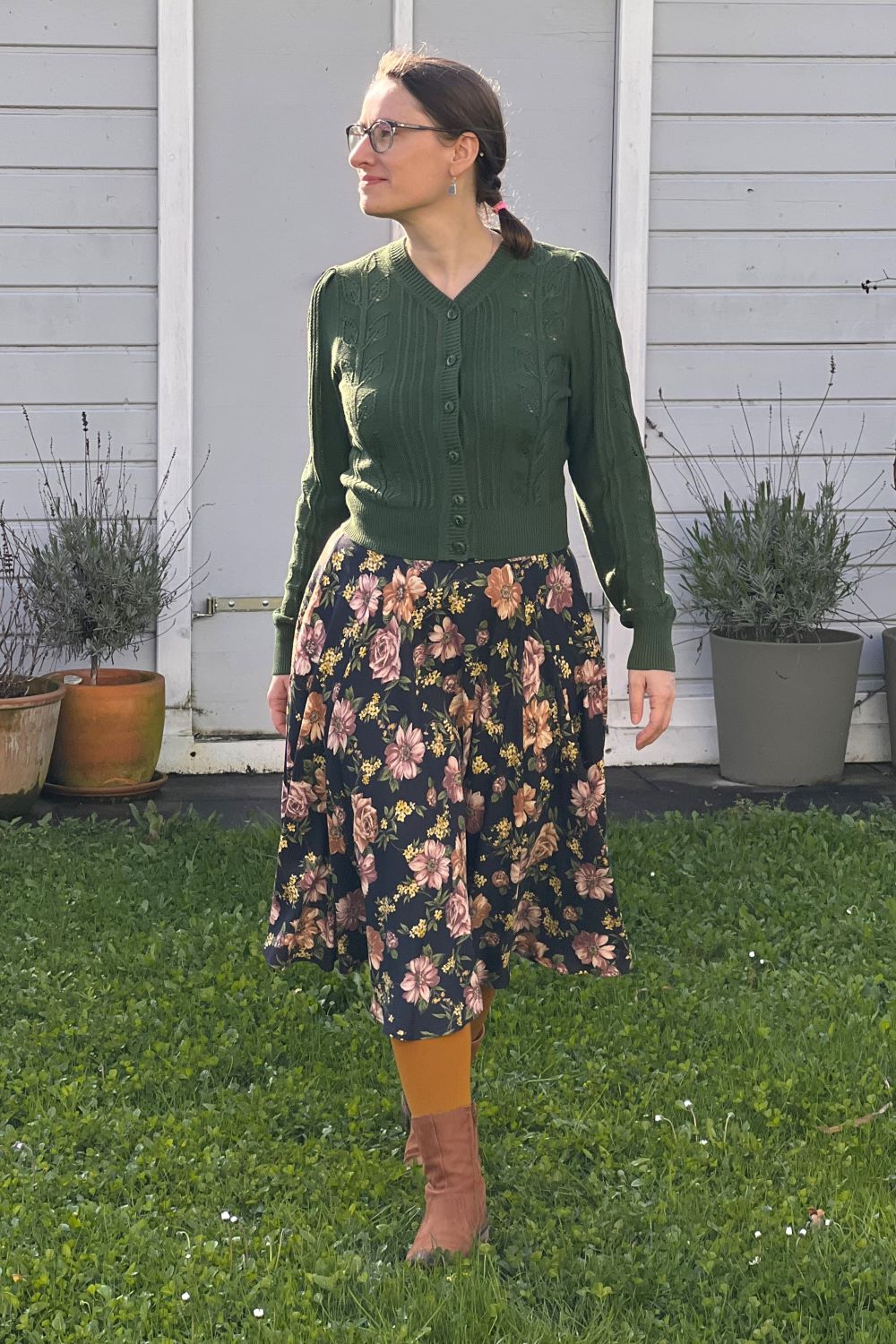 Circle Skirt Crepe, Renoir Black