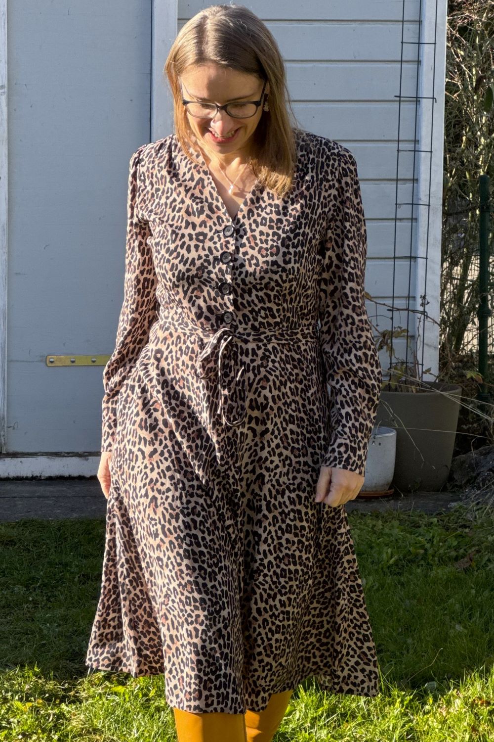 Kleid Magnolia Dress, Classic Leopard Viscose
