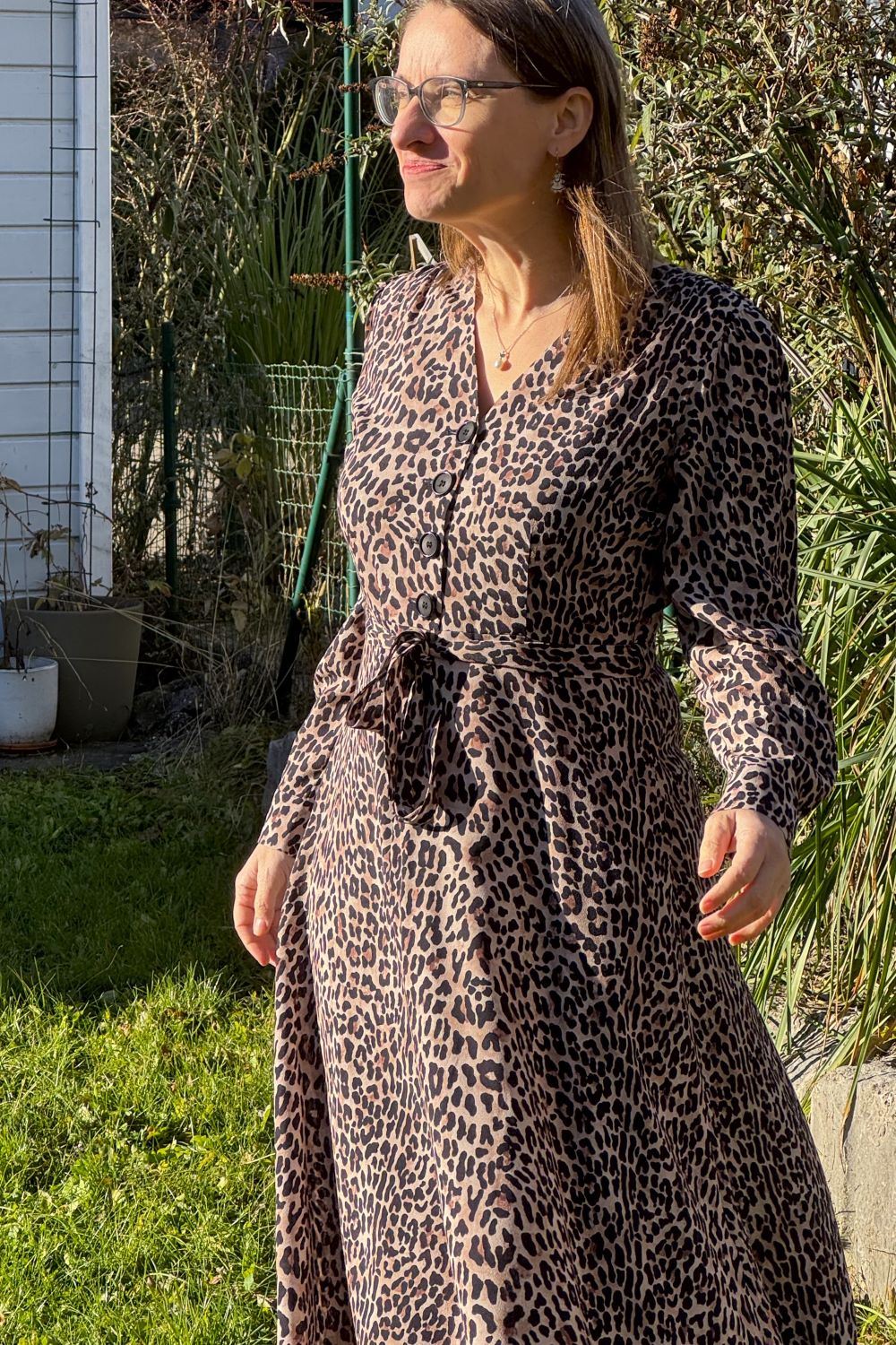 Kleid Magnolia Dress, Classic Leopard Viscose