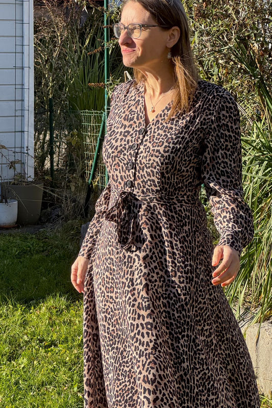 Kleid Magnolia Dress, Classic Leopard Viscose