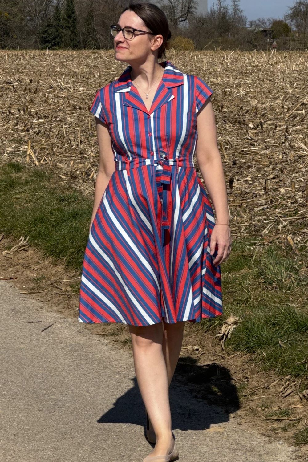 gestreiftes Kleid, Candy Stripe