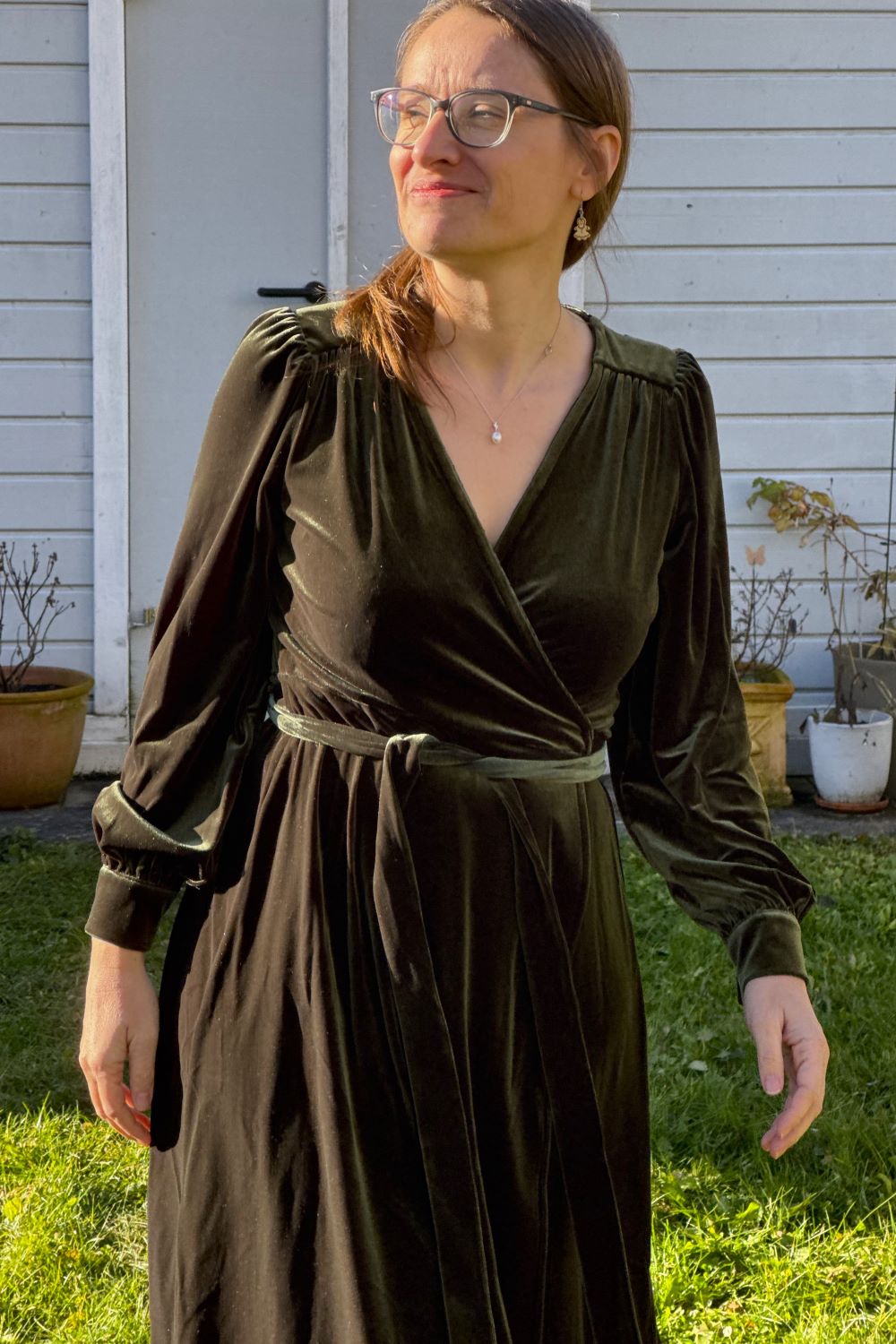 Dalida Kleid, Steam Velvet Olive