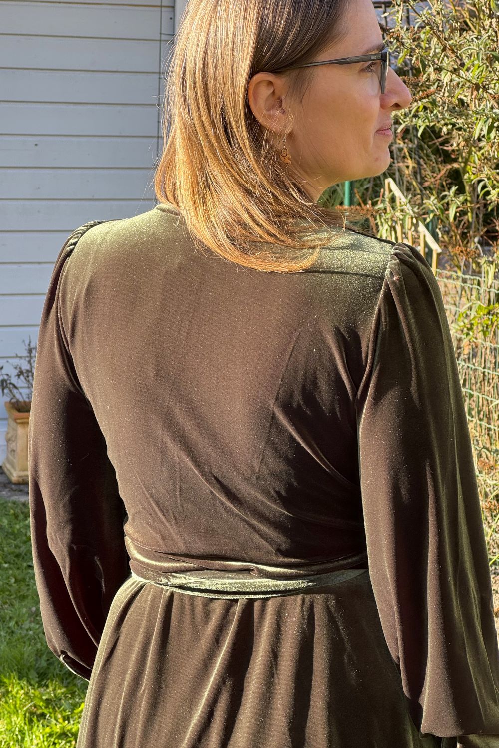 Dalida Kleid, Steam Velvet Olive