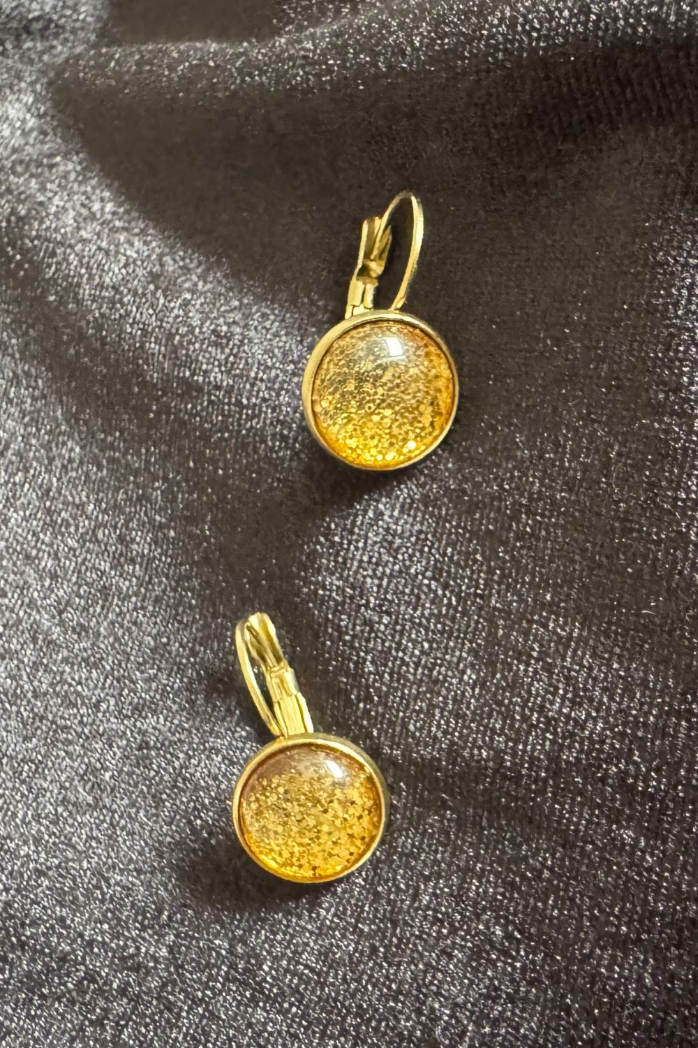 Ohrringe Dots, Caramel Glitter