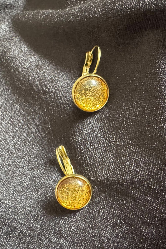 Ohrringe Dots, Caramel Glitter