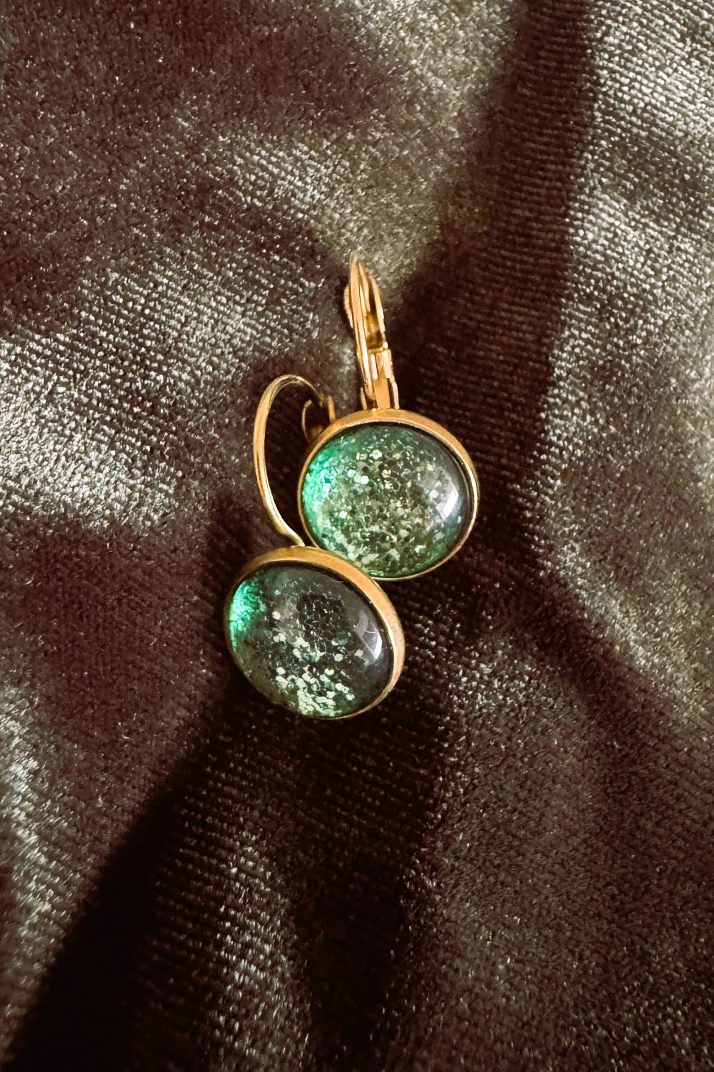 Ohrringe Dots, Jade Glitter