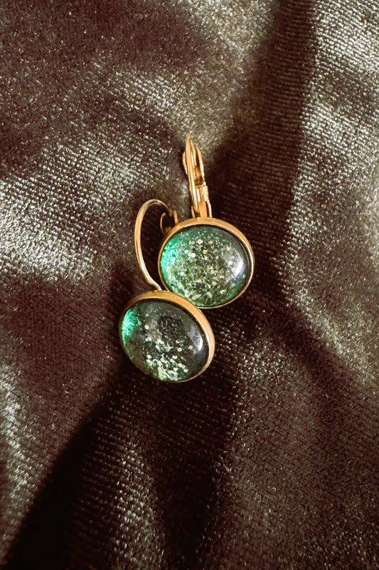 Ohrringe Dots, Jade Glitter