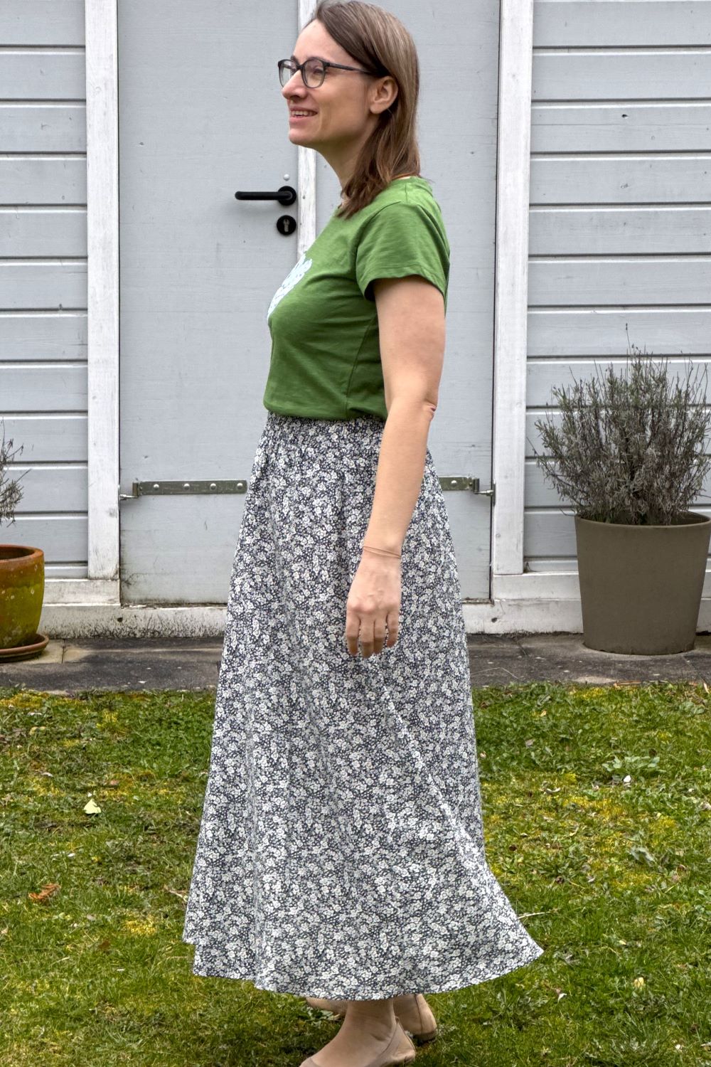 Rock Long Skirt, Fiori