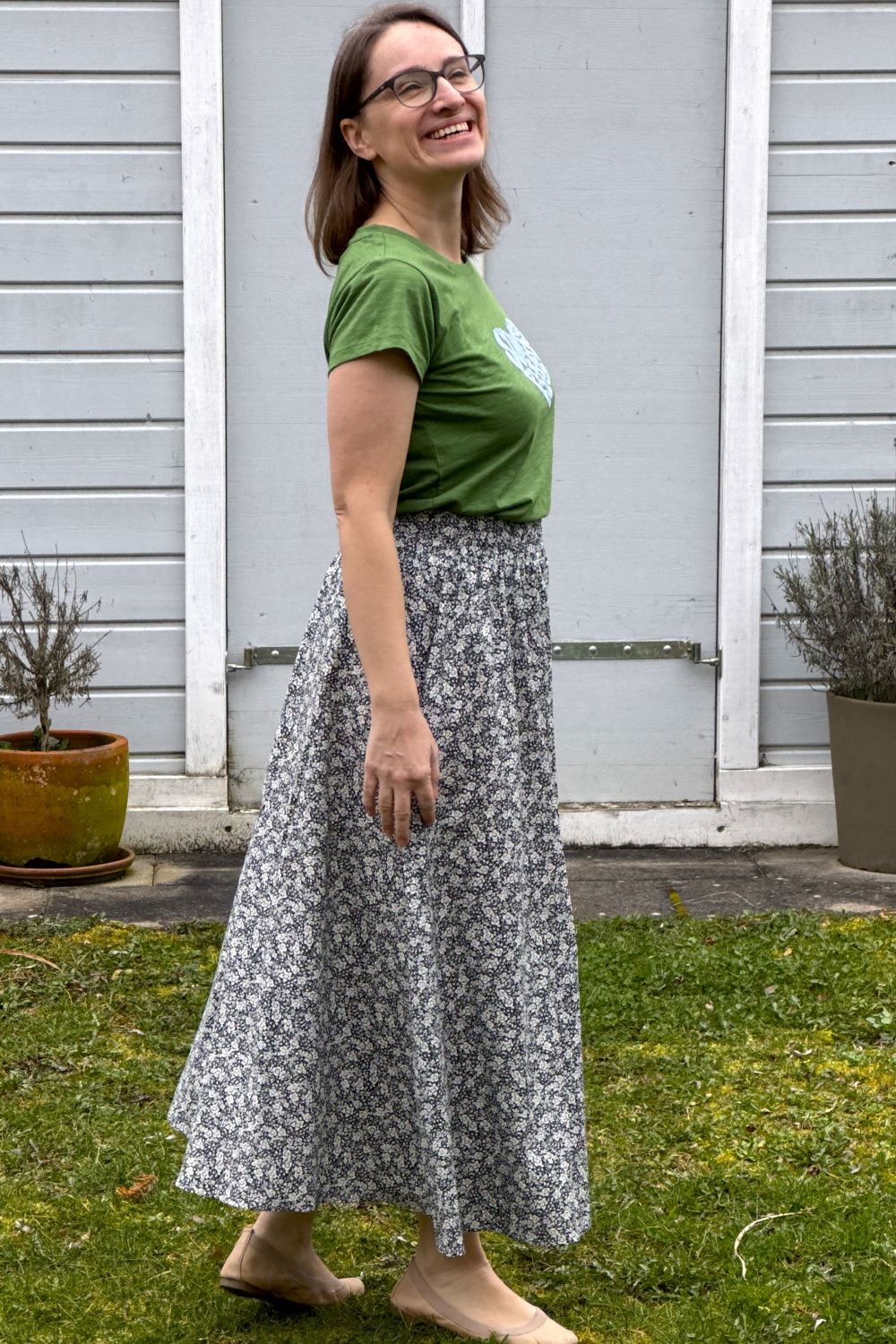 Rock Long Skirt, Fiori