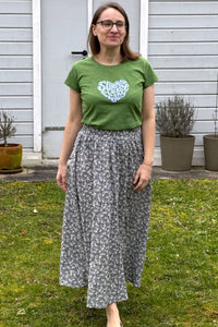 Rock Long Skirt, Fiori