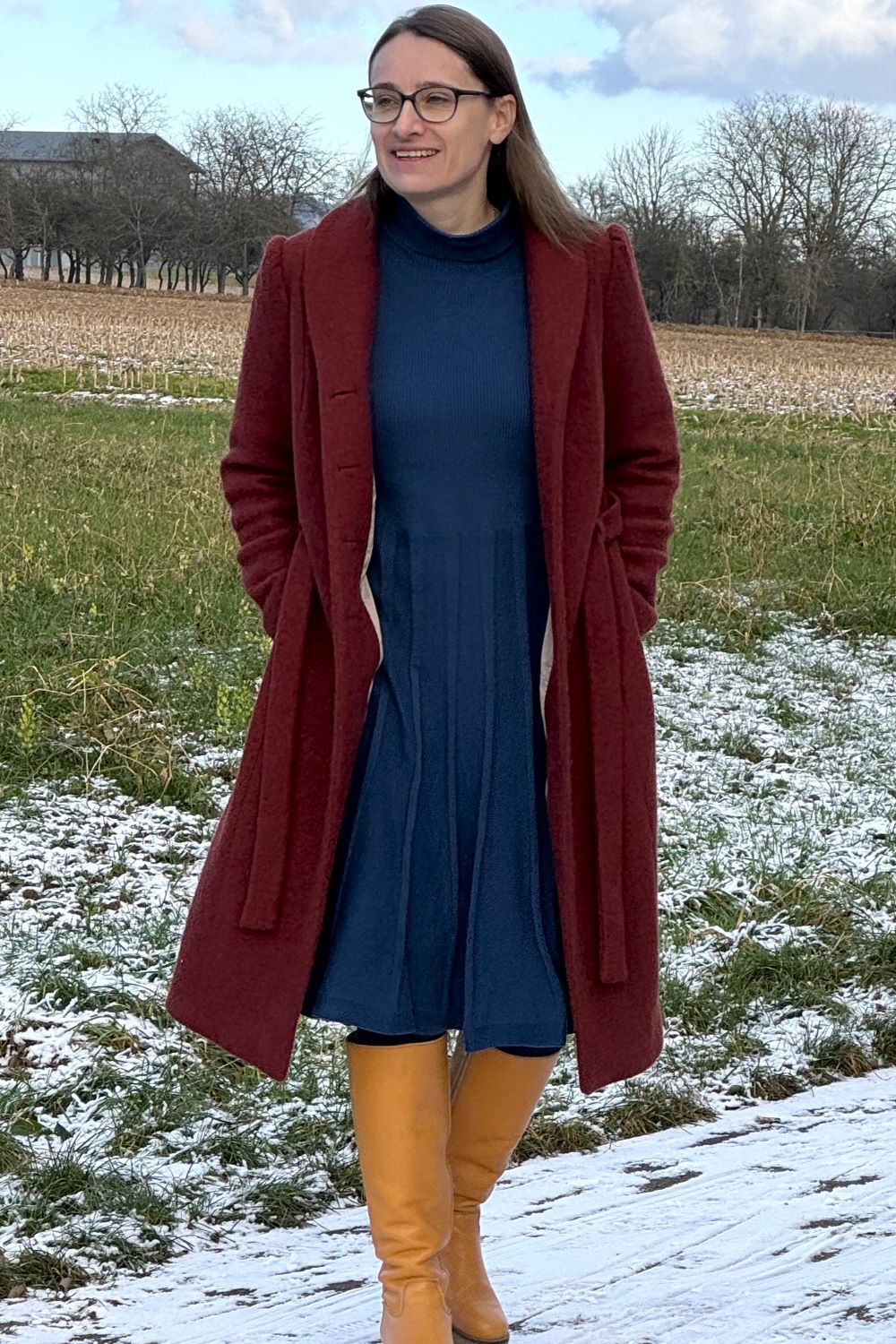Wool Long Coat, Stone