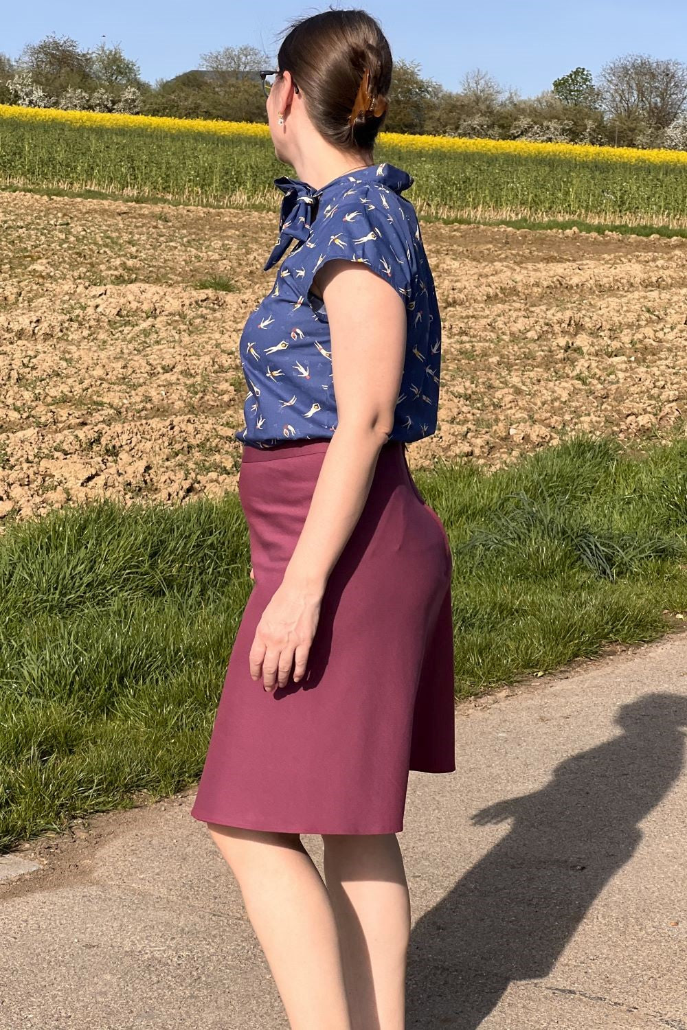A-Line Skirt, Raspberry Punty