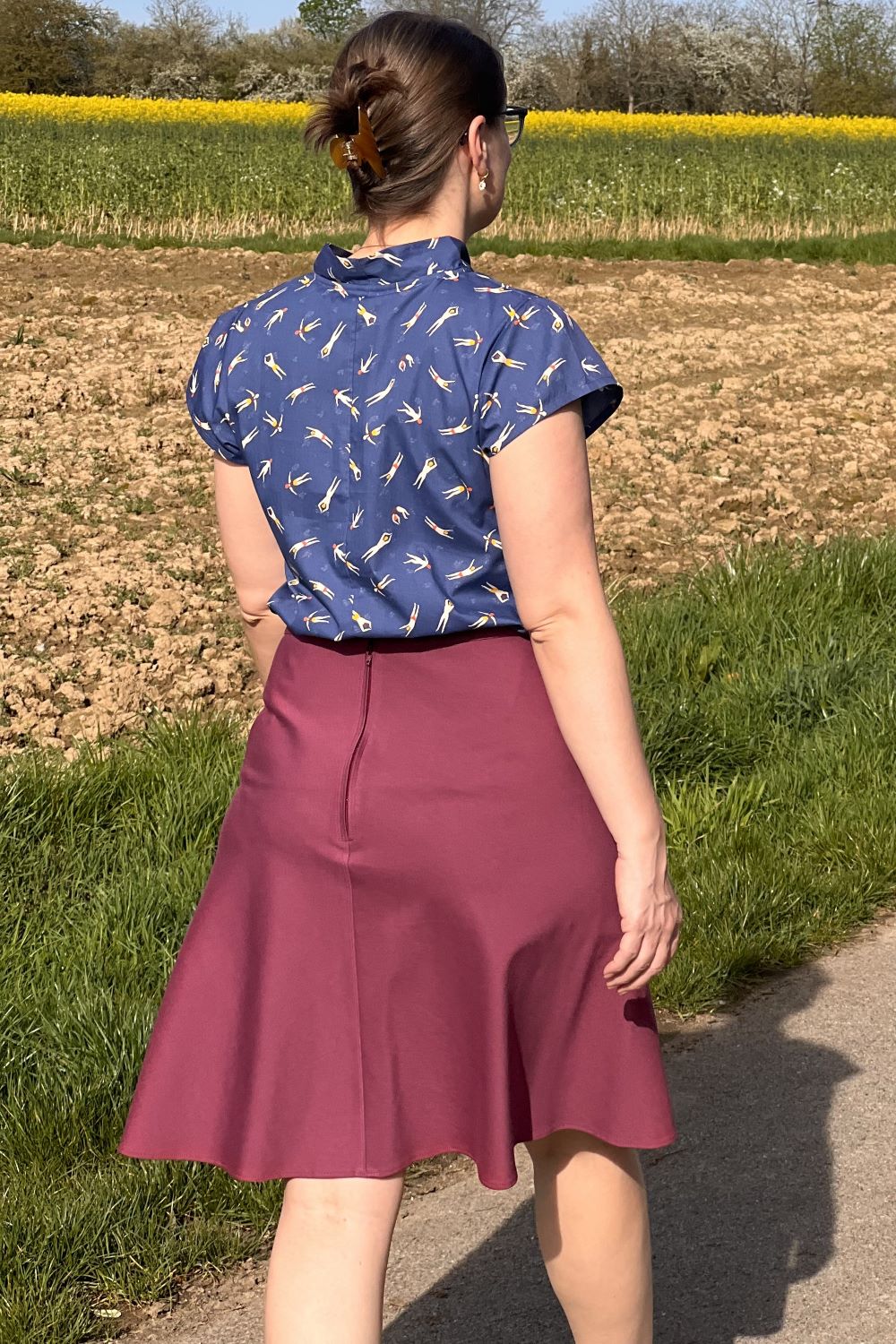 A-Line Skirt, Raspberry Punty