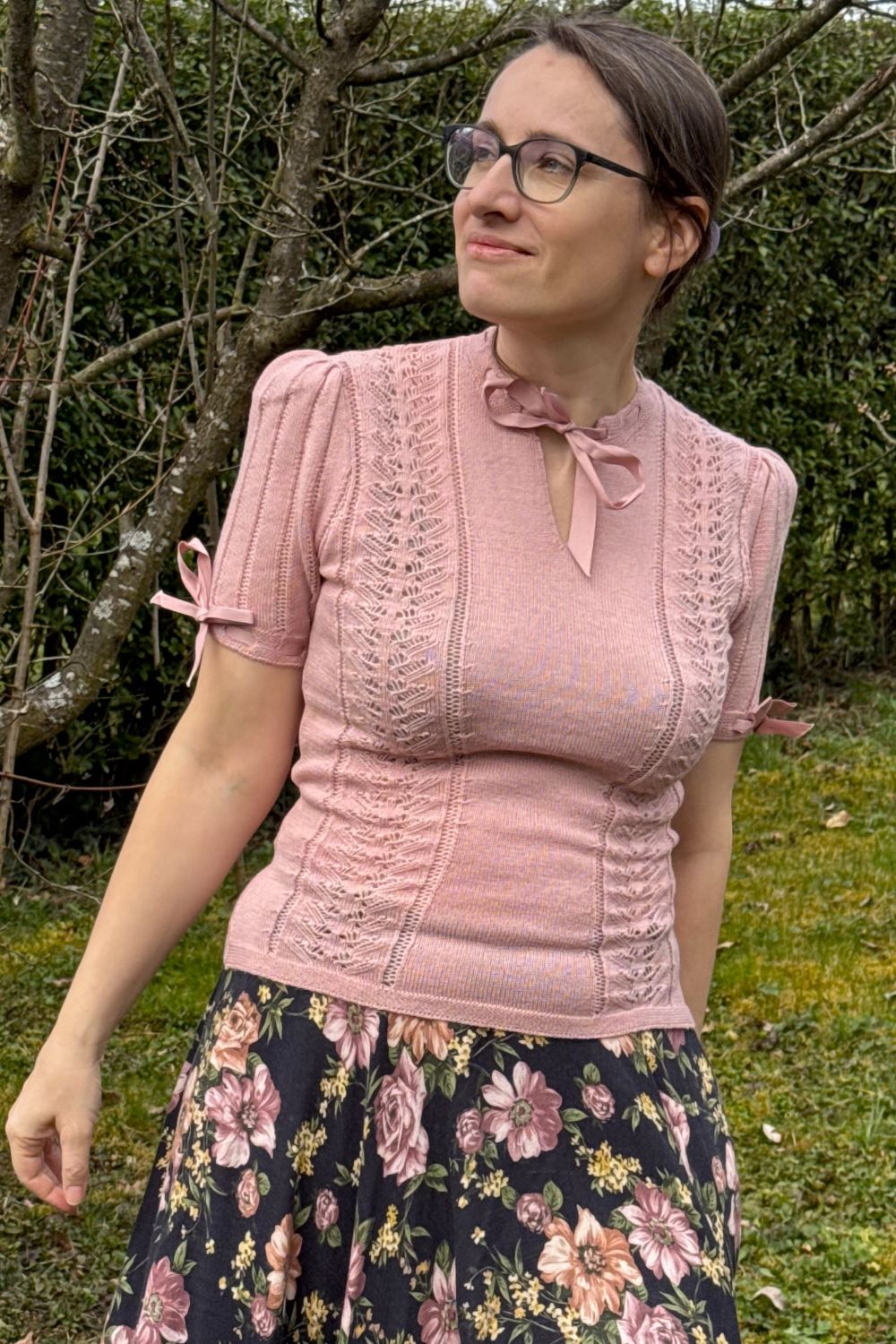 The Coquette Keyhole Top, Petal Pink