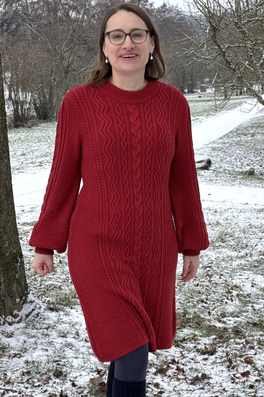 Kleid Svea Dress, Läppstift Red