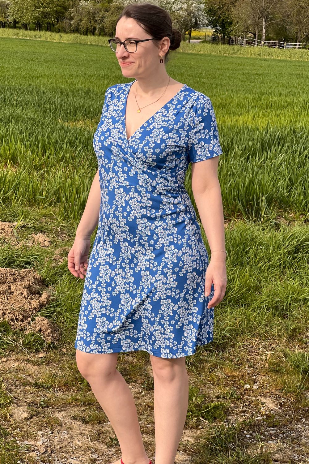 Kleid Camie Cherry Blossom, Royal Blue