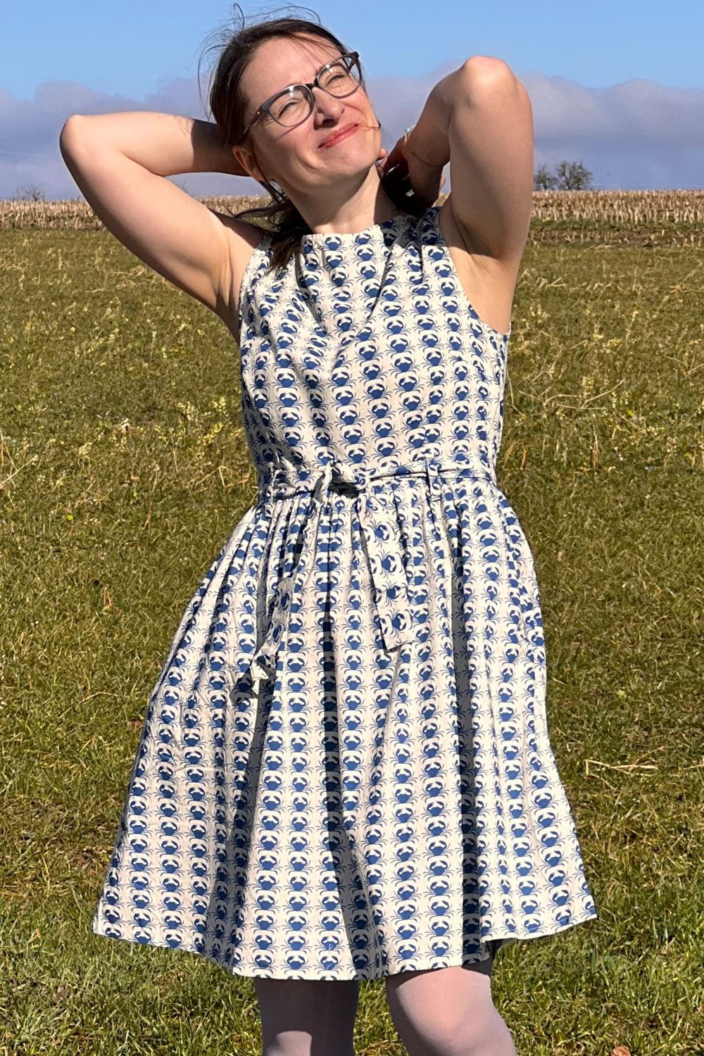 Ärmelloses Kleid, Krabben