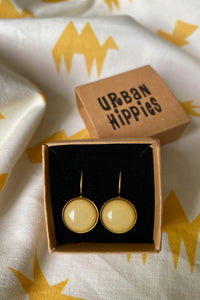 Ohrringe Dots, Biscotti Beige