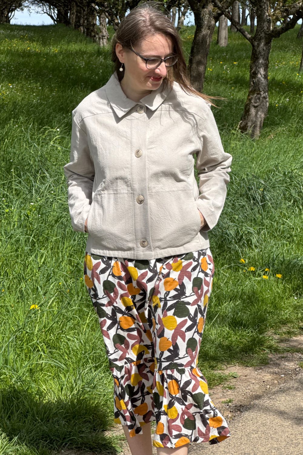 Baumwoll Jacket, Ecru