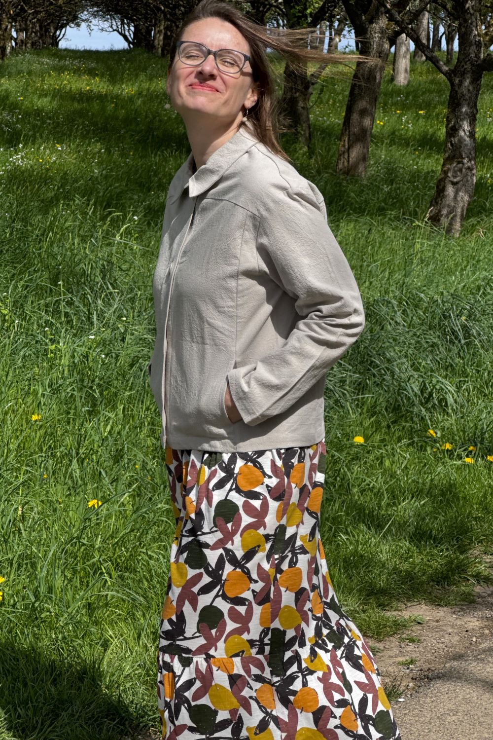 Baumwoll Jacket, Ecru