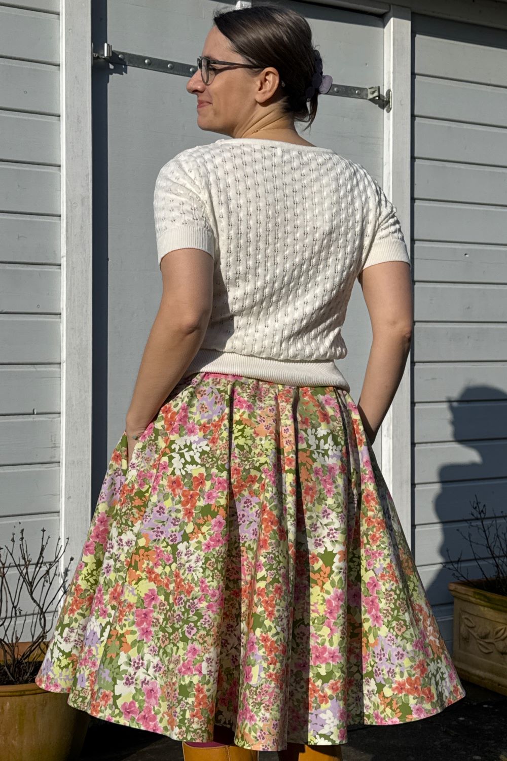 Circle Skirt Monet Garden, Bloemen