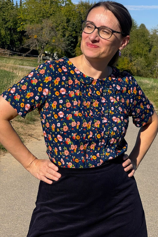 Bluse Trudy mit Bubikragen, LA