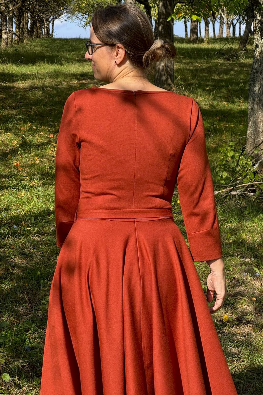 Ballerina Dress, Terra - Kleid Punty-Stoff mit Tellerrock