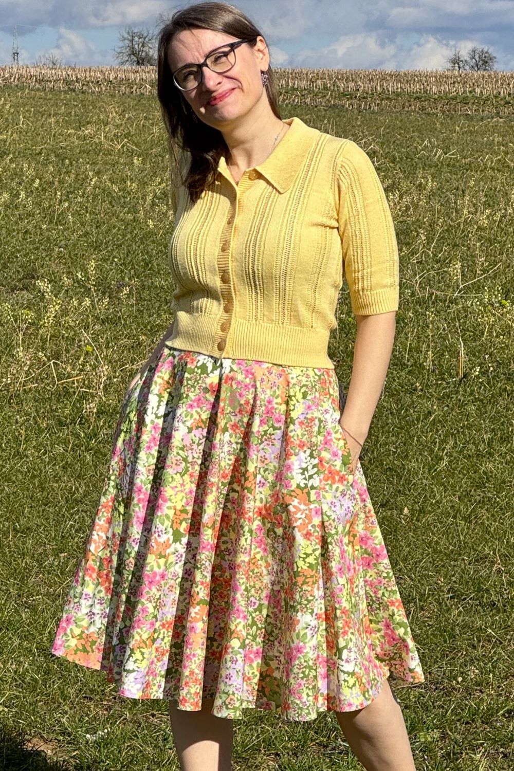 Circle Skirt Monet Garden, Bloemen