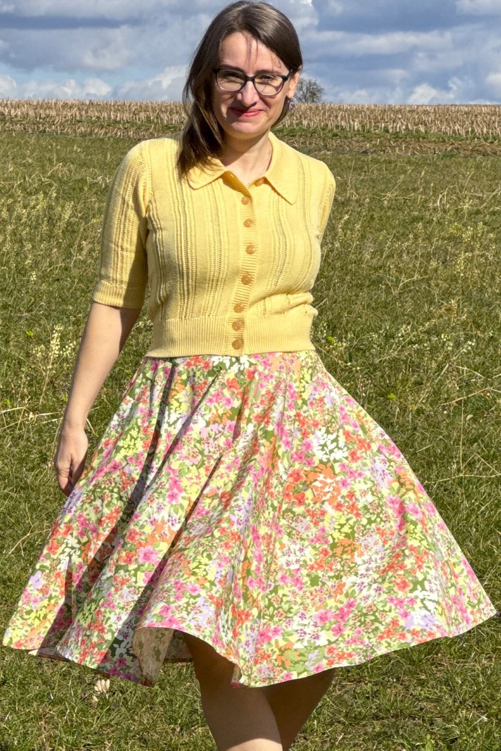 The Non Contrast Cardigan, Mellow Yellow Wool
