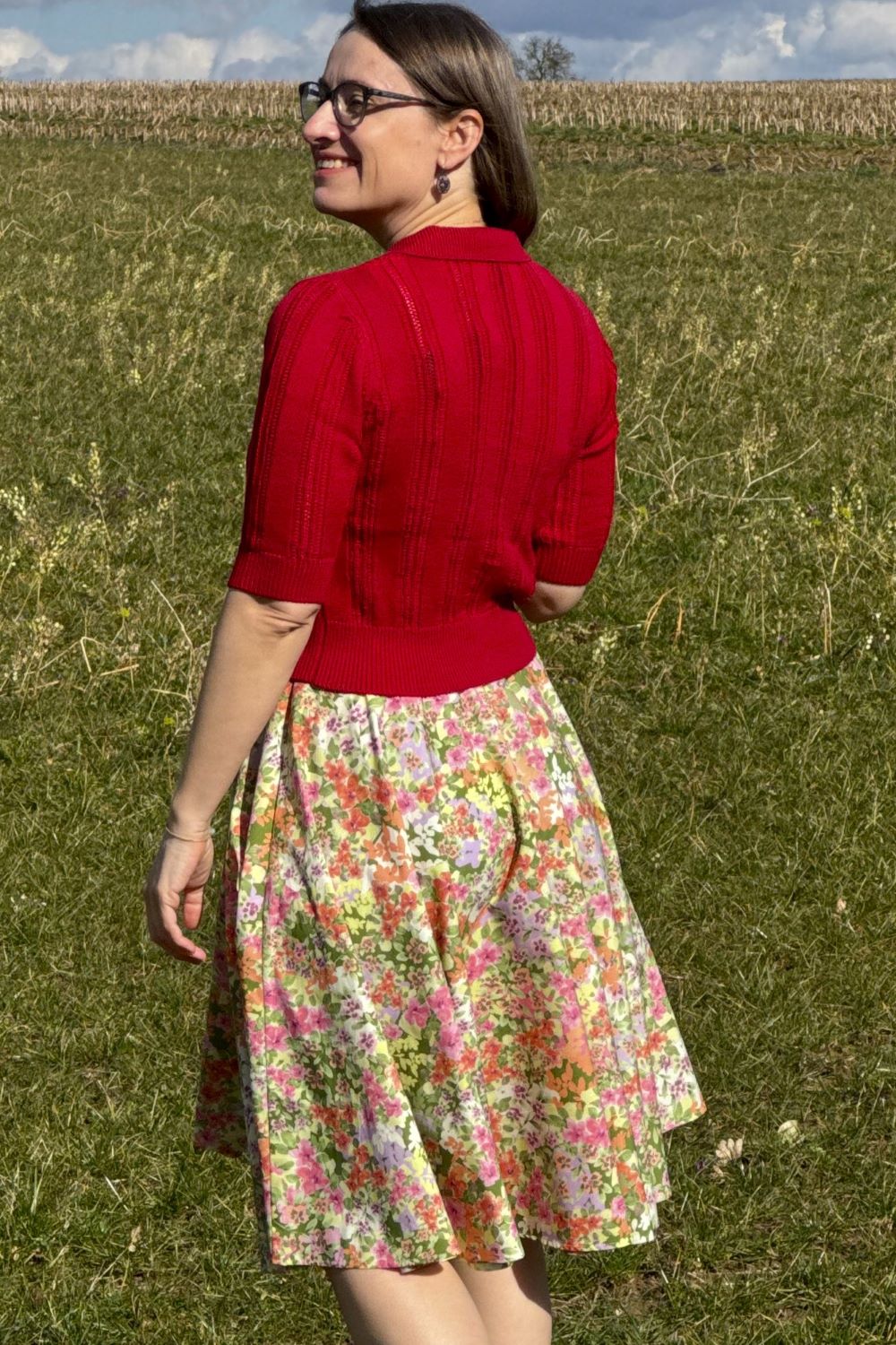 The Non Contrast Cardigan, Lipstick Red Wool
