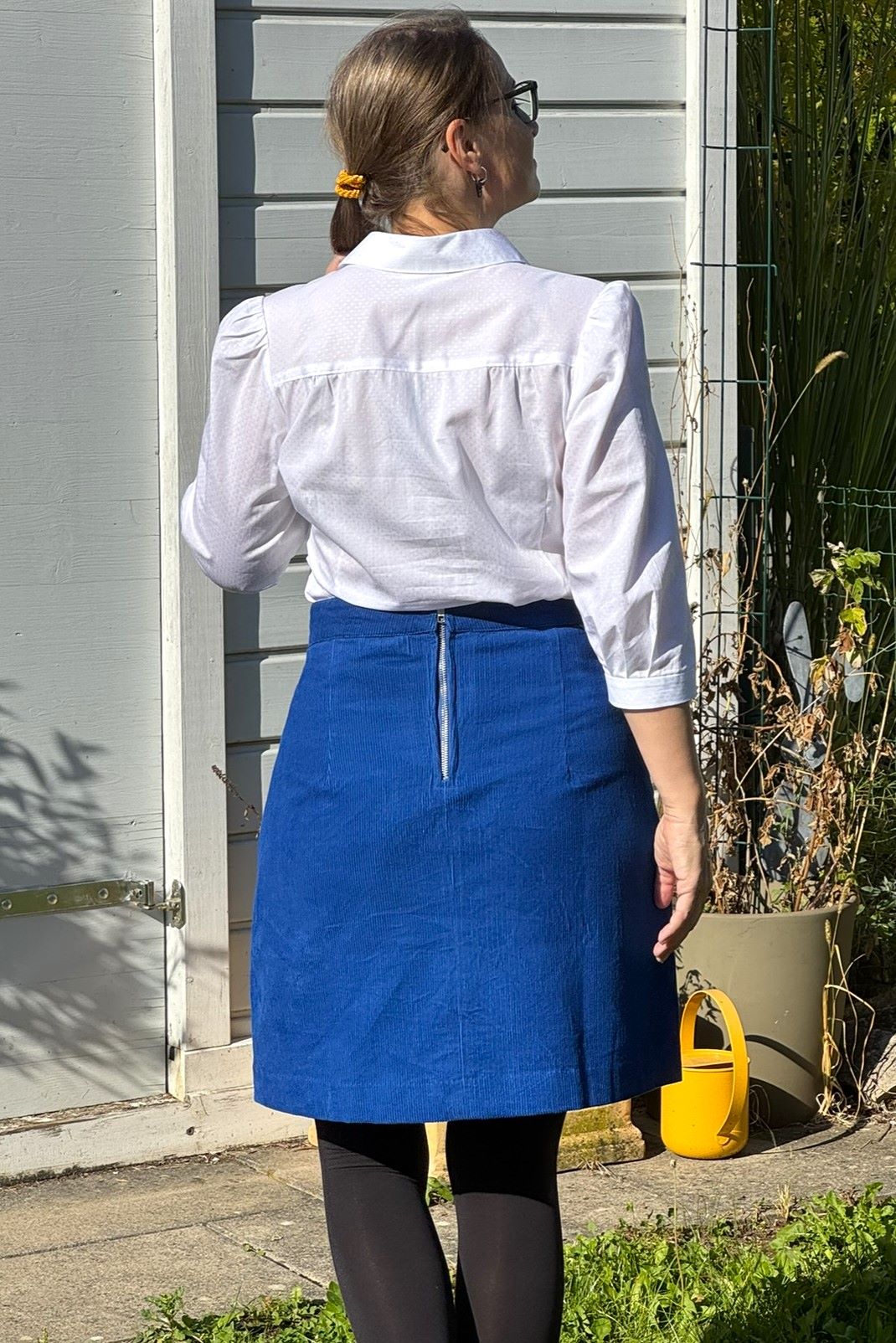 Danelondon Cord Skirt, Blue