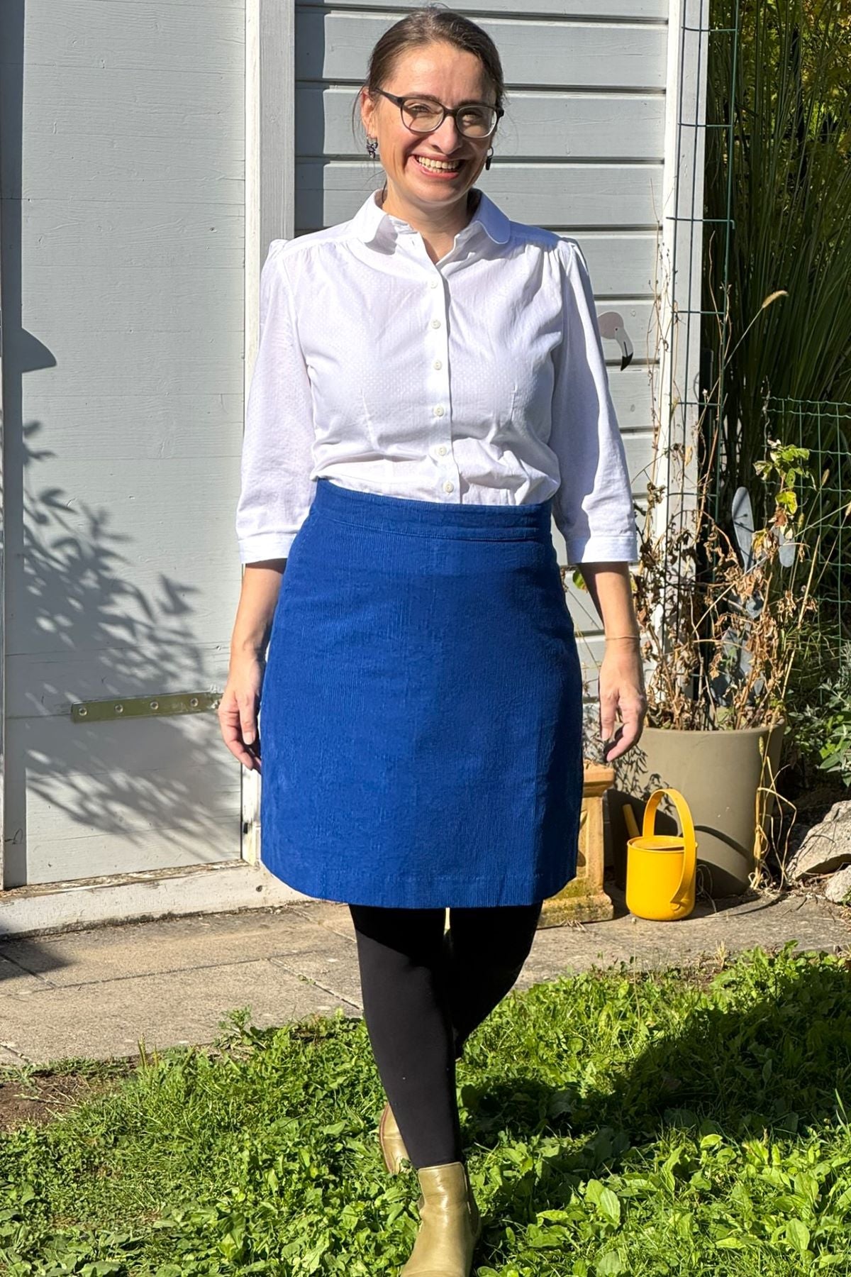 Danelondon Cord Skirt, Blue