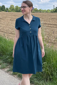 Open Collar Tunikakleid, Jet