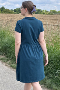 Open Collar Tunikakleid, Jet