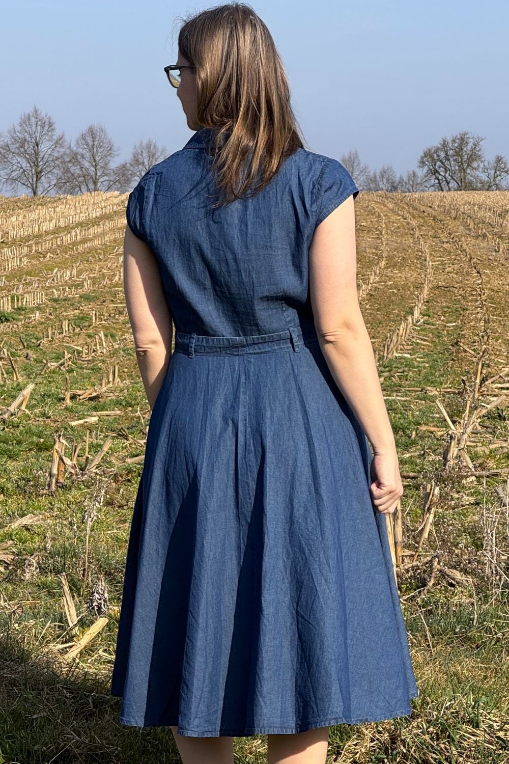 Midi-Kleid, Denim