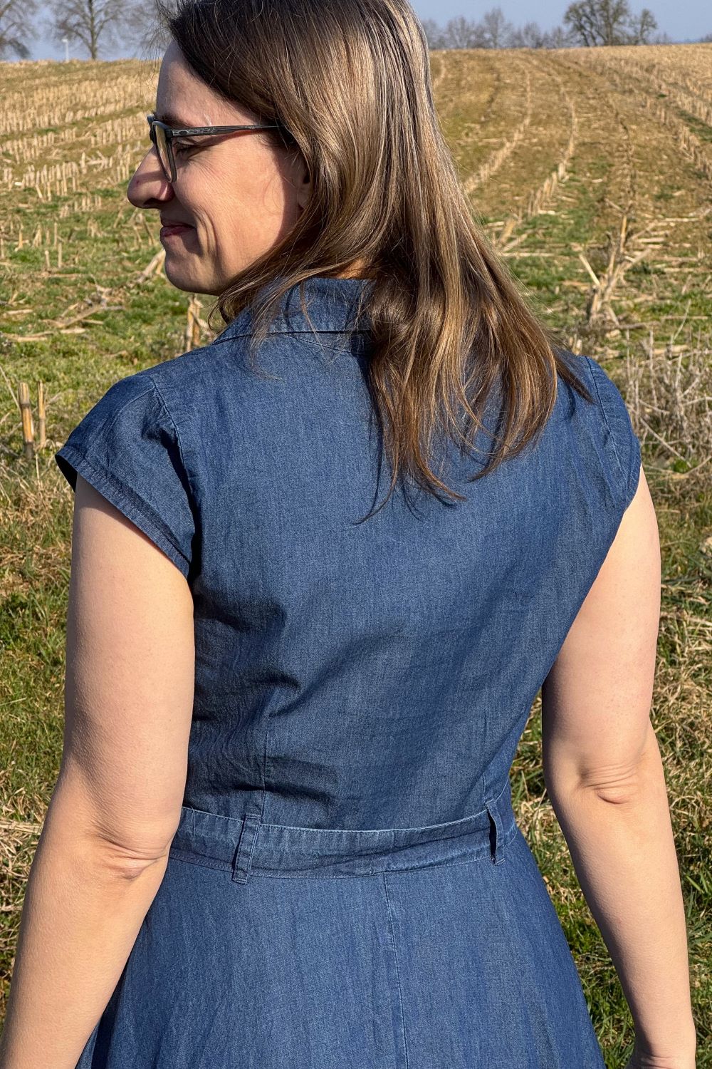 Midi-Kleid, Denim