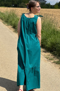 Kleid Poplin Sundress, Emerald
