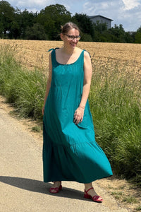 Kleid Poplin Sundress, Emerald