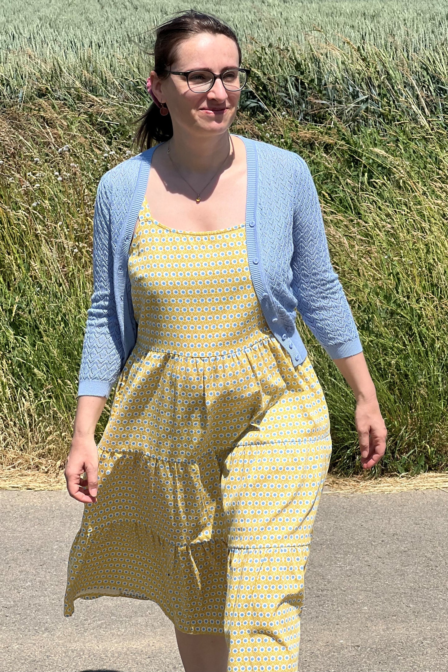 Stufenkleid mit Trägern, Daisies