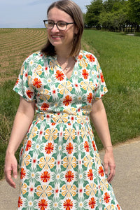 luftiges Midikleid, Tiki Floral