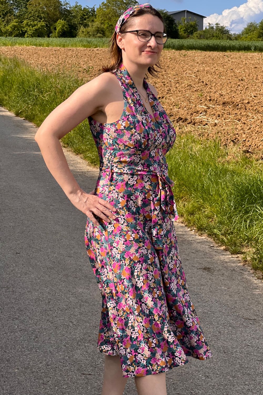Marilyn Swing Dress, Botanica Rose