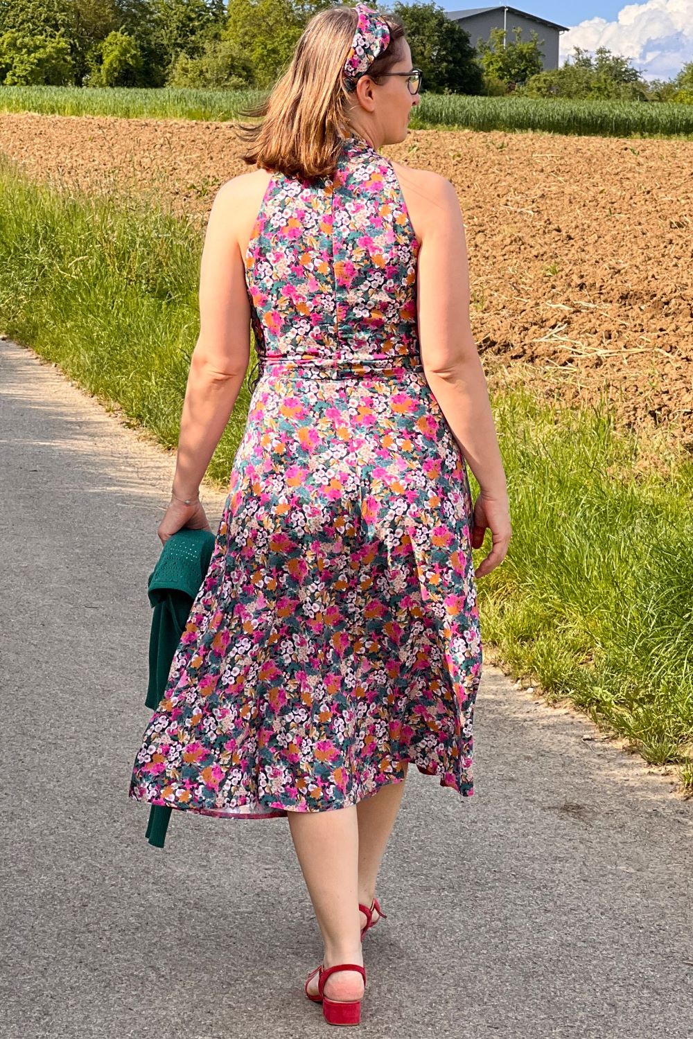 Marilyn Swing Dress, Botanica Rose