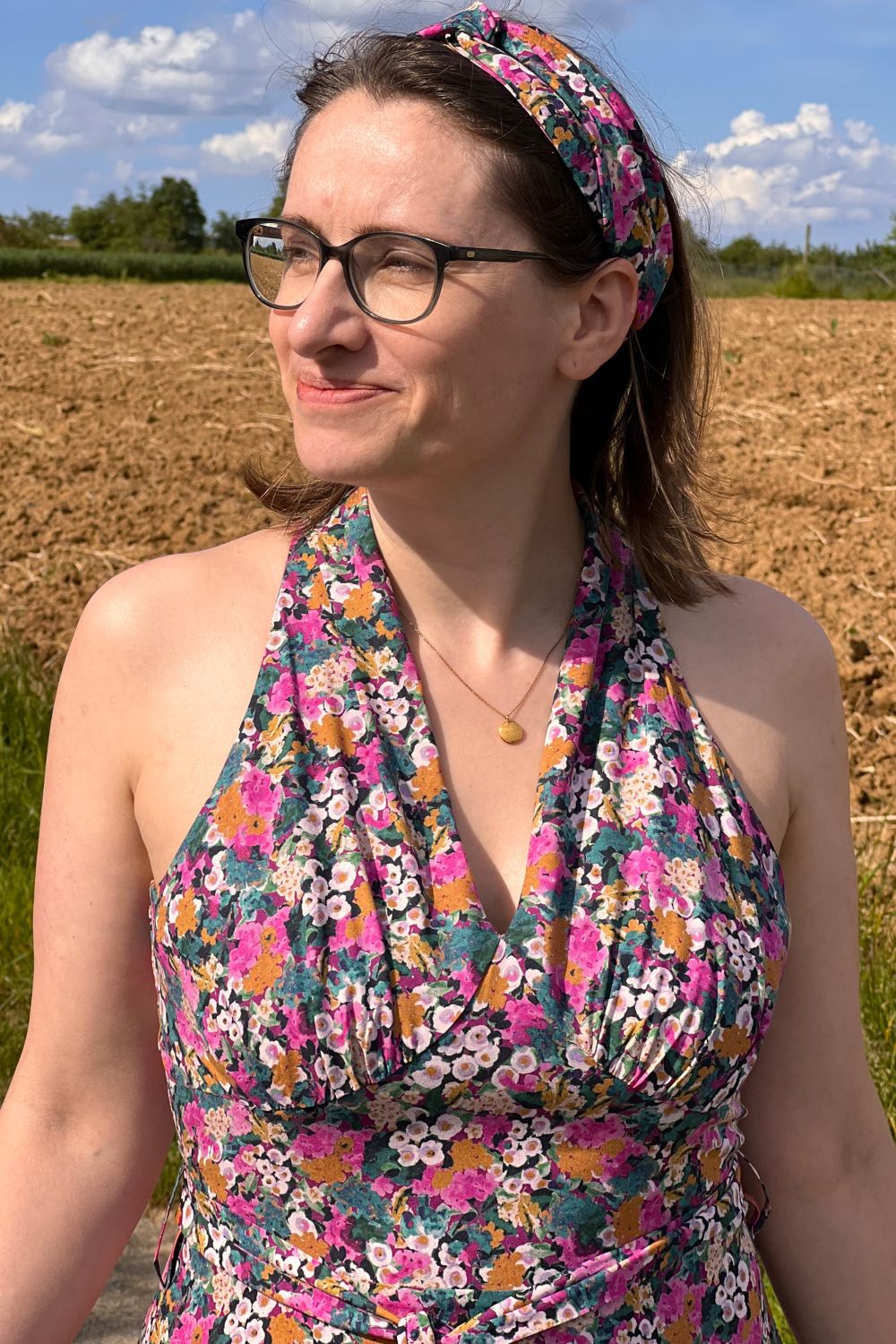 Marilyn Swing Dress, Botanica Rose