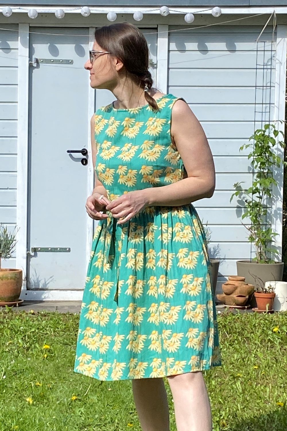 Ärmelloses Kleid, Tall Daisies