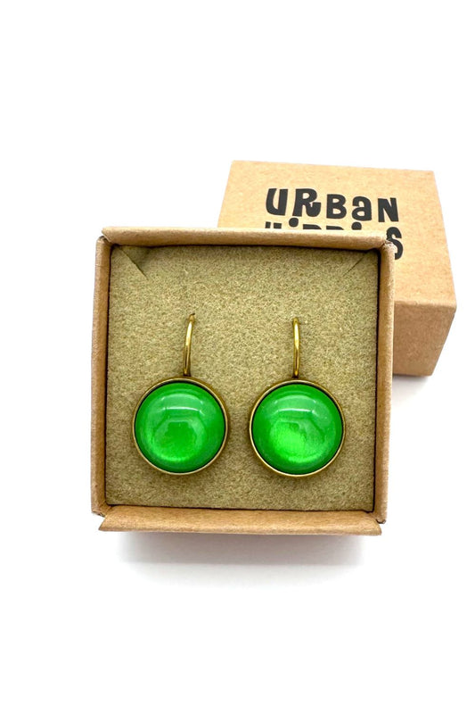 Ohrringe Dots, Classic Green