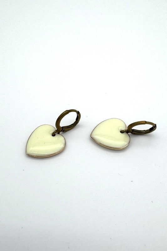Ohrringe Cream Hearts
