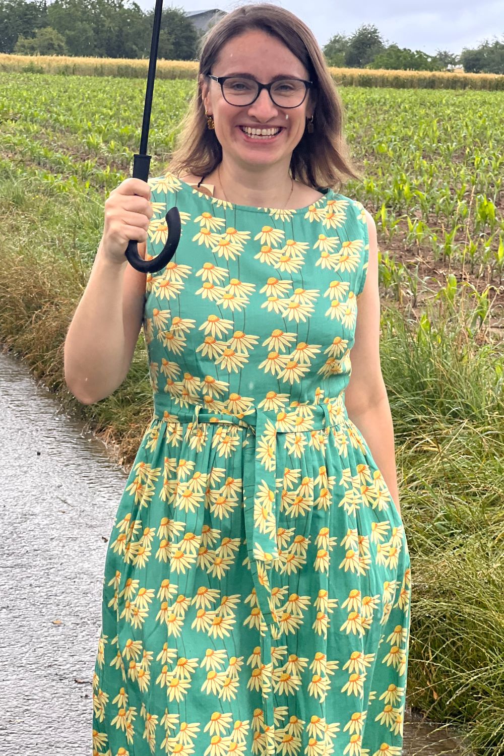 Ärmelloses Kleid, Tall Daisies